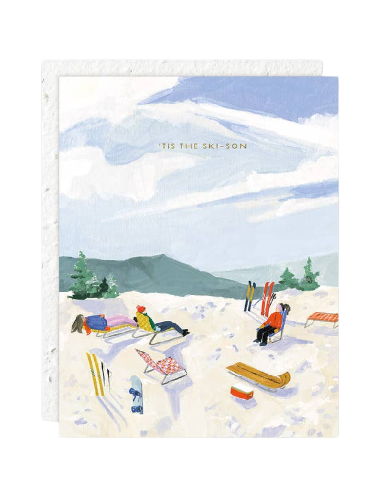 'Tis The Ski-Son Card | Plantable Envelope